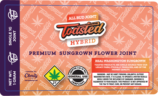 Toasted Sungrown Preroll Labels
