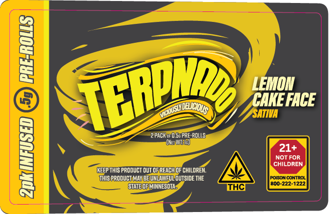 MN - Terpnado 2 Pack 0.5g Preroll Labels