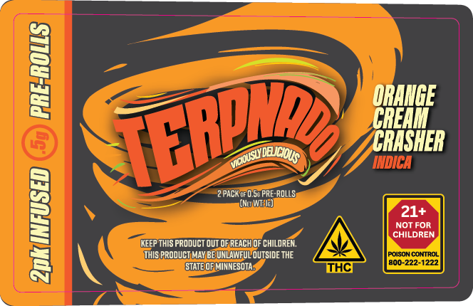 MN - Terpnado 2 Pack 0.5g Preroll Labels