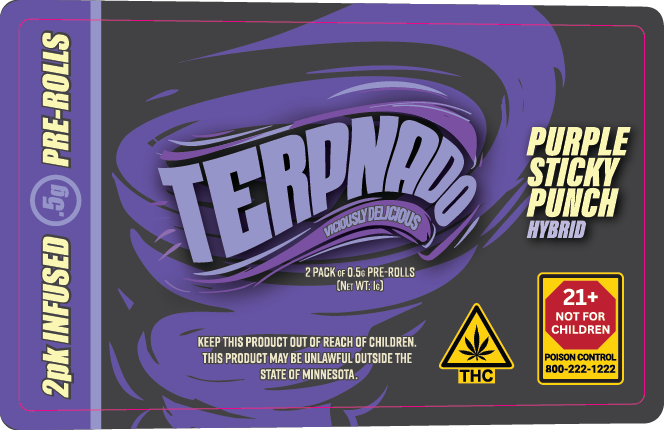 MN - Terpnado 2 Pack 0.5g Preroll Labels