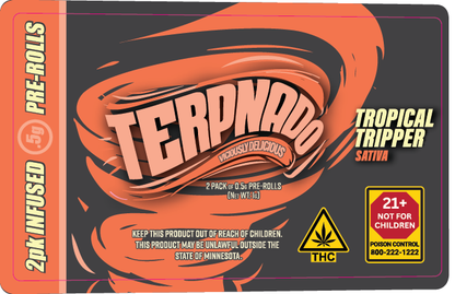 MN - Terpnado 2 Pack 0.5g Preroll Labels