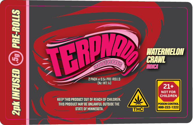 MN - Terpnado 2 Pack 0.5g Preroll Labels