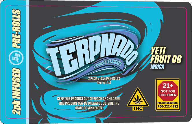 MN - Terpnado 2 Pack 0.5g Preroll Labels