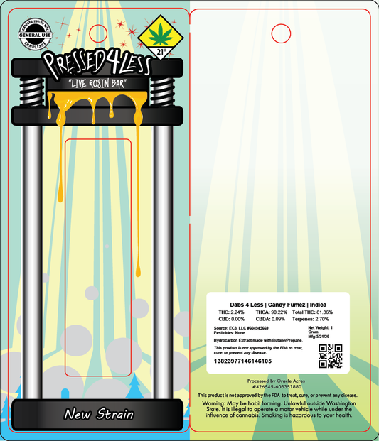 Pressed4Less Rosin Bar Disposable