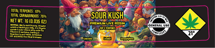 Fine Detail Greenway Rosin Jar Label