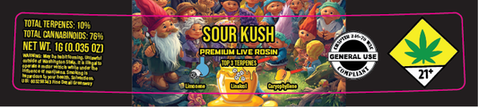 Fine Detail Greenway Rosin Jar Label