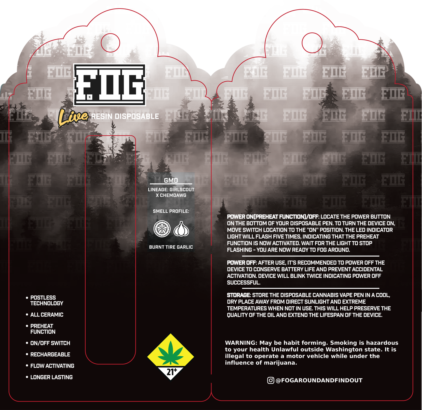 FOG Cannabis Live Resin Disposable