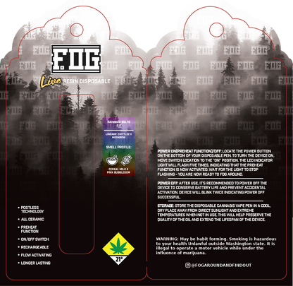 FOG Cannabis Live Resin Disposable