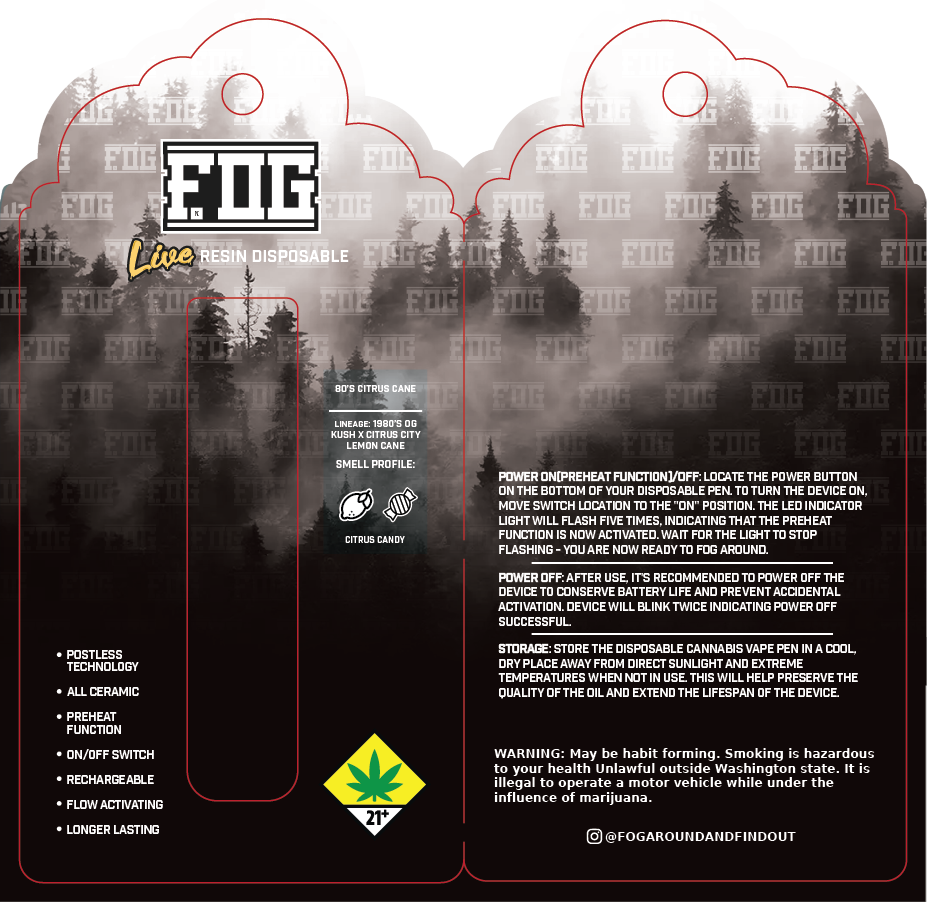 FOG Cannabis Live Resin Disposable