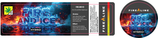 Red Fireline 3.5G Flower Labels