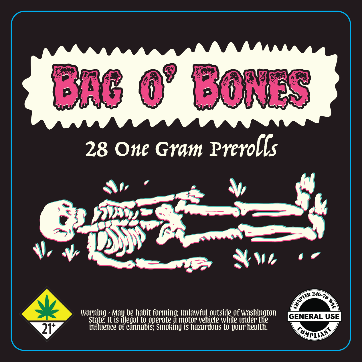 Bag O Bones 4x4in Label