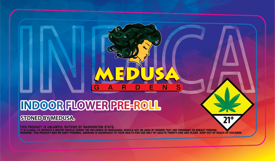 Medusa Gardens Preroll Label
