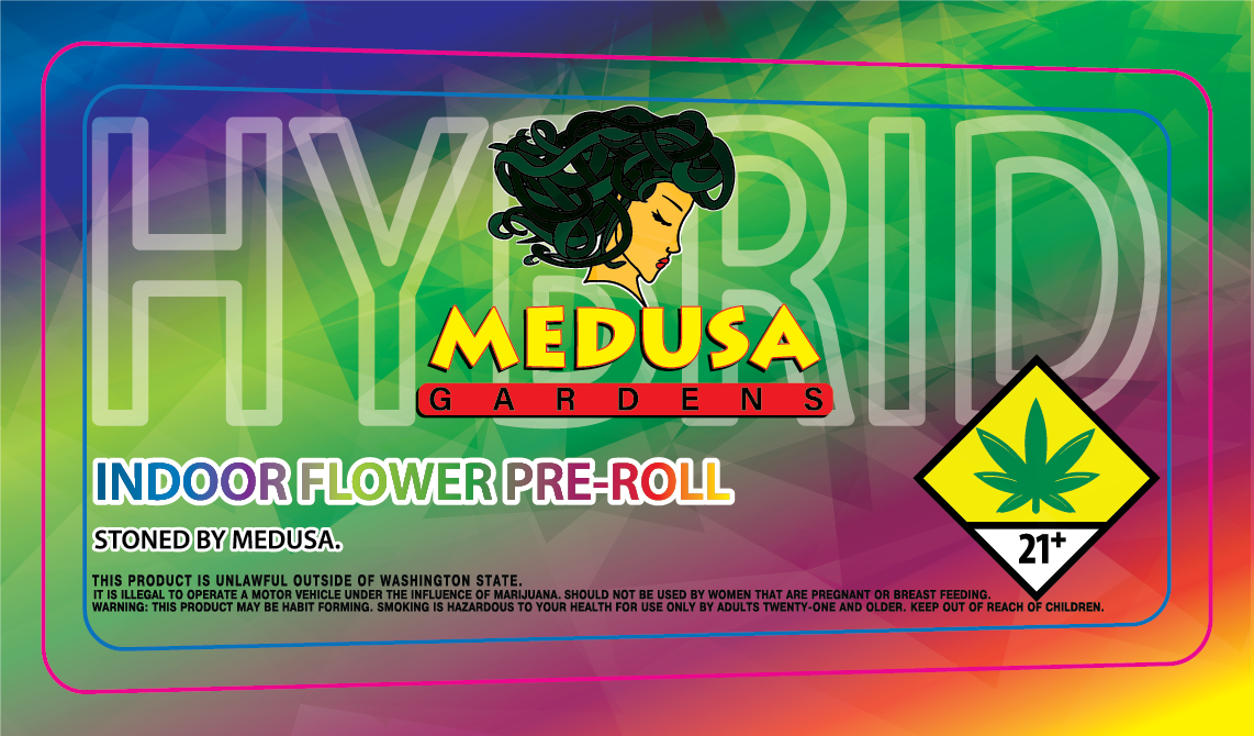 Medusa Gardens Preroll Label