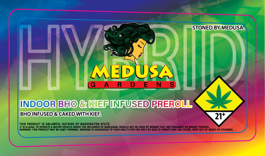 Medusa Gardens Infused Preroll Label
