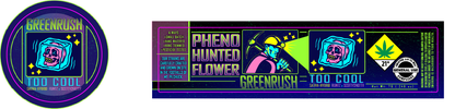 Green Rush Jar & Lid Label 7G