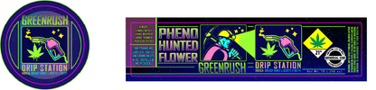 Green Rush Jar & Lid Label 7G