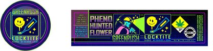 Green Rush Jar & Lid Label 7G