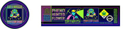 Green Rush Jar & Lid Label 7G