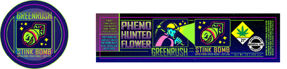 Green Rush Jar & Lid Label 7G