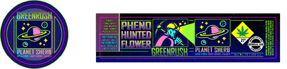 Green Rush Jar & Lid Label 7G