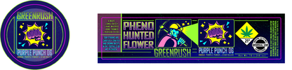 Green Rush Jar & Lid Label 7G