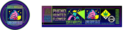 Green Rush Jar & Lid Label 7G