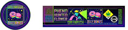 Green Rush Jar & Lid Label 7G