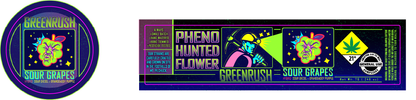 Green Rush Jar & Lid Label 7G