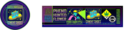 Green Rush Jar & Lid Label 7G