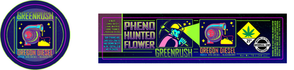 Green Rush Jar & Lid Label 7G