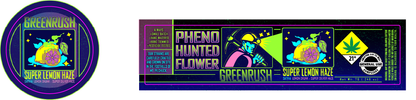 Green Rush Jar & Lid Label 7G