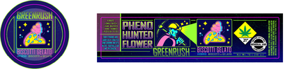 Green Rush Jar & Lid Label 7G