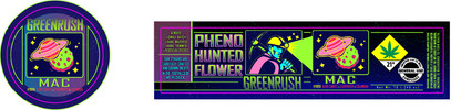 Green Rush Jar & Lid Label 7G