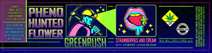Green Rush Jar Label 28G