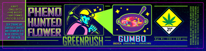 Green Rush Jar Label 28G