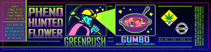 Green Rush Jar Label 28G