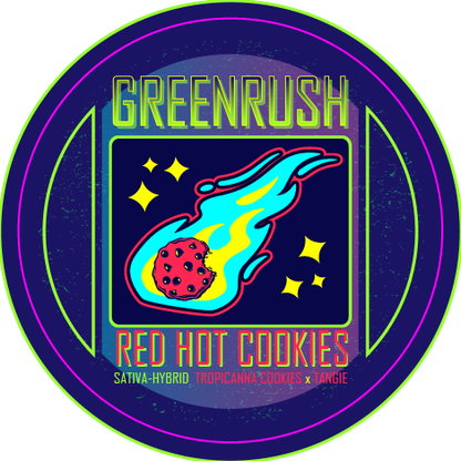 Green Rush Lid Label 28G