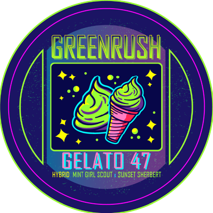 Green Rush Lid Label 28G