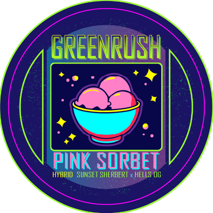 Green Rush Lid Label 28G
