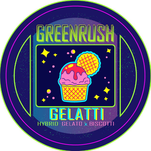 Green Rush Lid Label 28G