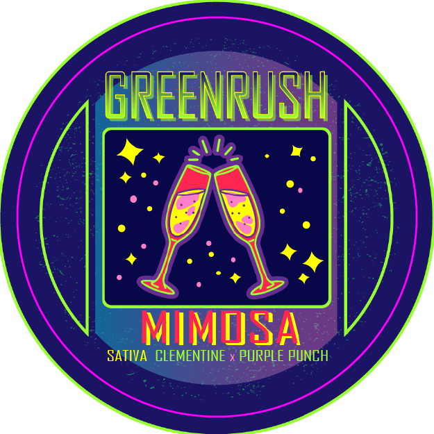 Green Rush Lid Label 28G