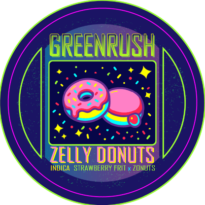 Green Rush Lid Label 28G