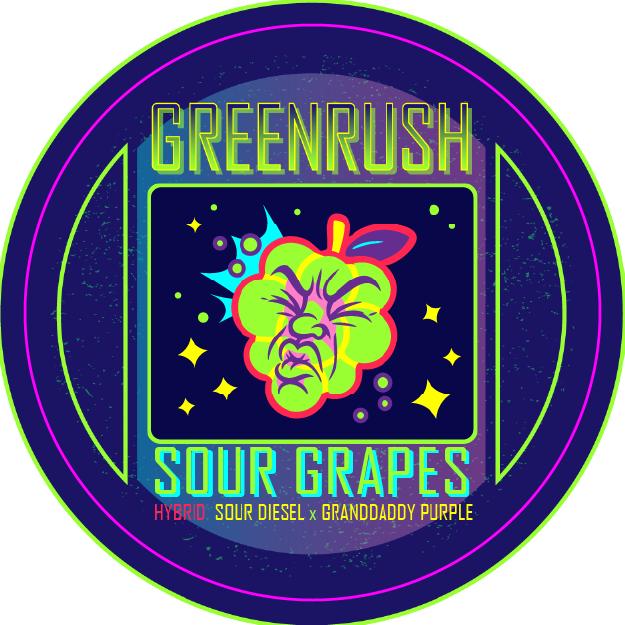 Green Rush Lid Label 28G