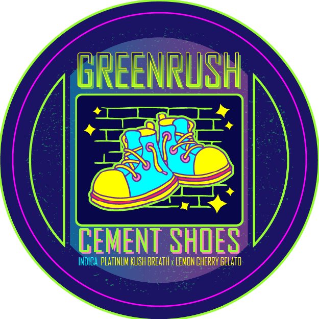 Green Rush Lid Label 28G