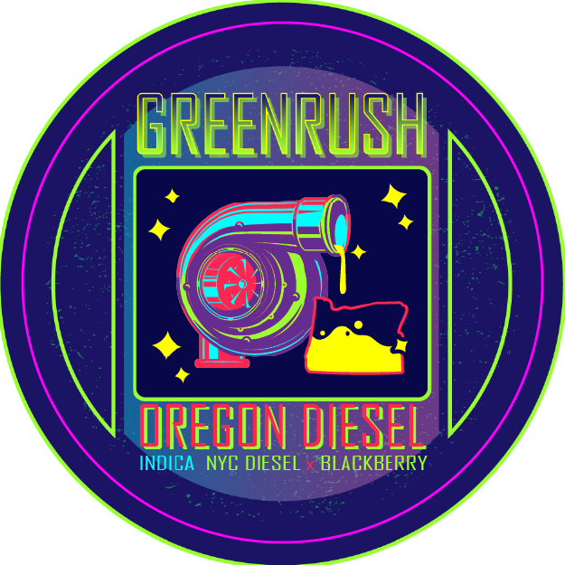 Green Rush Lid Label 28G