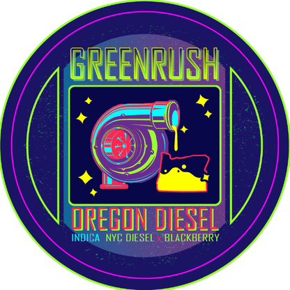 Green Rush Lid Label 28G