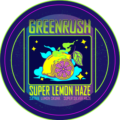 Green Rush Lid Label 28G