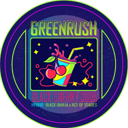 Green Rush Lid Label 28G