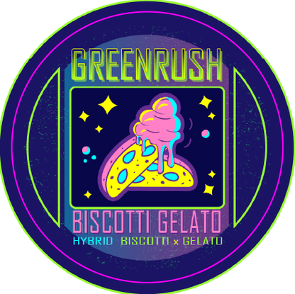 Green Rush Lid Label 28G