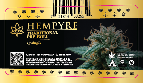 Hempyre Preroll Labels